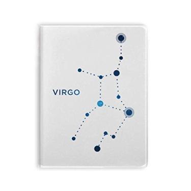 Imagem de Caderno de signo de constelação virgem, capa de goma do zodíaco, diário de capa macia