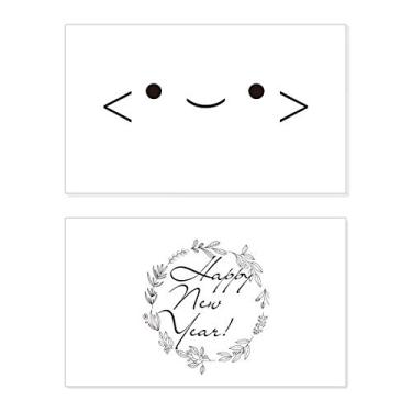 Imagem de Lovely Face Smile Expression New Year Festival Cartão de felicitações Bless Message Present