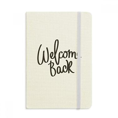 Imagem de Caderno com citação de boas-vindas oficial de tecido capa dura diário clássico