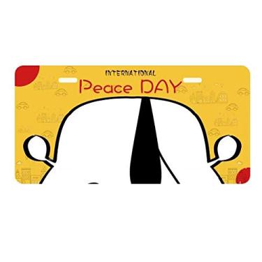 Imagem de DIYthinker Desenho de animal preto amante de gatos Halloween placa placa de carro decoração Dia da Paz