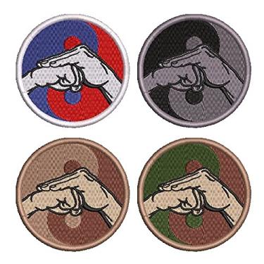 Imagem de AM0248 Karate Kenpo Patch Bordado Para Kimono Jaquetas Boné (Preto e Cinza Aplicar com ferro, 0)