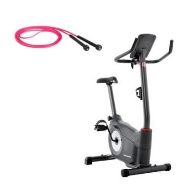 Imagem de Combo Fitness - Bike Ergométrica Vertical Schwinn e Corda Plástica Rosa Wellness - ES122K ES122K