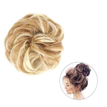 Imagem de Mulheres Bun Scrunchies 1 pçs ao redor no cabelo rabo de cavalo rosquinha coque acessórios de cabelo para mulheres sintético bagunçado cacheado ondulado chignon com envoltório de elástico Pão (Color