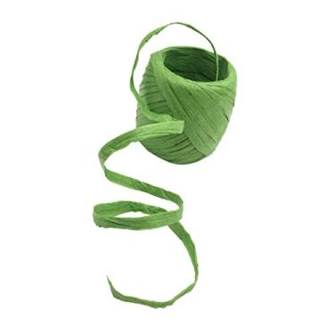 Imagem de Raffia Paper Ribbon 21 Colors 20m Decorating Flowers Gifts Wrapping Crafts Scrapbooking Card Making DIY Decoration Paper Twine Cake Package Accessories - redcoding/1679 (Color : Green)
