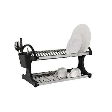 Imagem de Escorredor 20 Pratos Suprema, 60,5 x 27,5 x 29 cm, Preto, Brinox