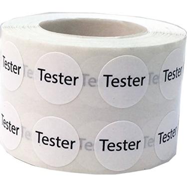 Imagem de Adesivos redondos para testador de pontos, etiquetas redondas de 1/2 polegada, 1000 adesivos por rolo, branco