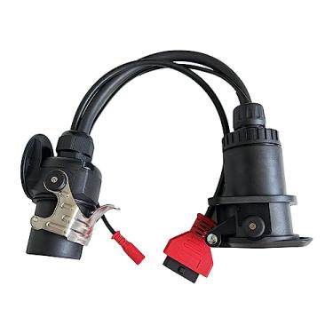 Imagem de AMHTDOL Adaptador ISO 7638 de 7 pinos (EBS/ABS), cabo de diagnóstico de reboque e caminhão para conectar para diagnóstico de reboque Autocom, para Texas, Bosch e scanner de caminhão OBD2 resistente