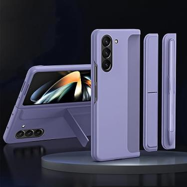 Imagem de para Samsung Galaxy Z Fold 5 4 3 Estojo para caneta com suporte invisível para caneta Stylus Touch para Galaxy Z Fold 5 Capa traseira, lavanda, para Samsung Z Fold 4