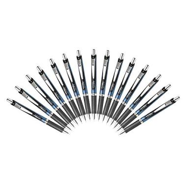 Imagem de Pentel Caneta de gel líquido retrátil EnerGel RTX 0,5 mm ponta de agulha de linha fina, pacote com 15