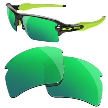 Imagem de HiCycle2 Lentes de reposição polarizadas para óculos de sol Oakley Flak 2.0 XL - Várias opções, com pano de lente (verde)