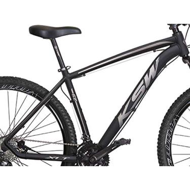 Imagem de Bicicleta Aro 29 KSW XLT em Aluminio 6061 com Freio a Disco, Garfo de Suspensão 80mm de cursor com 21 Marchas Relação 3x7,19,Preto Azul