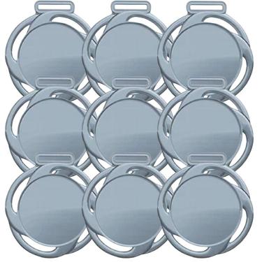 Imagem de Kit com 10 Medalhas Rema Premiação Linha Ref. 270 40mm Cor Prata