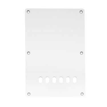 Imagem de Musiclily 6 Furos Escudo Traseiro Back Plate para Guitarra China Made Squier, 3 Camadas Branco
