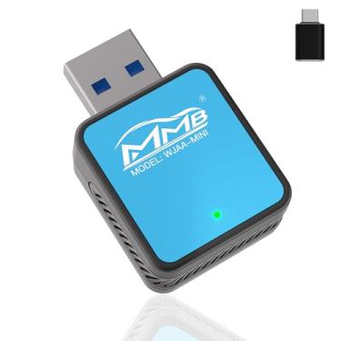 Imagem de MMB Mini adaptador automotivo sem fio Android, pequeno dongle para carro, Plug & Play para carros Android com fio de fábrica de 2017 acima