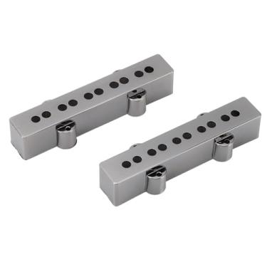 Imagem de 2 Pçs Capa de Captador de Guitarra Baixo, 5 Cordas Baixo Guitarra Captador Capa Cr Chapeado Plástico Baixo Acessórios de Guitarra