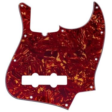 Imagem de Musiclily Pro 10 Furos Estilo Moderno Escudo Baixo Pickguard para Americana Jazz Bass 4 Cordas, 4 Camadas Vintage Tortoise