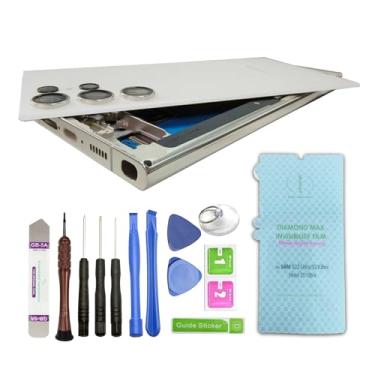 Imagem de Substituição de tela LCD original para Samsung Galaxy S23 Ultra 5G S918B S918B/DS S918U S918Ul S918W S918E S9168/DS+Moldura + capa traseira + película protetora + ferramentas de montagem de tela