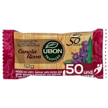 Imagem de Mini Sabonete Natural Glicerinado com Canela Rosa Ubon 50 Unidades de 12g