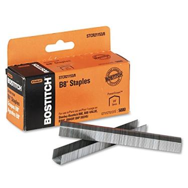 Imagem de Grampos Bostitch B8 PowerCrown Premium, comprimento da perna 9,5 mm, 5000/caixa