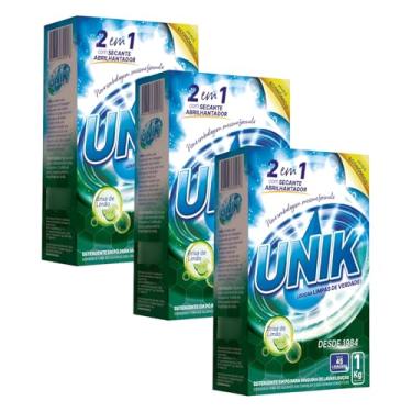 Imagem de 3 Unidades 1kg Detergente em Pó Lava Louças com Secante Abrilhantador Unik
