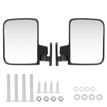 Imagem de Espelhos retrovisores laterais dobráveis, retrovisores laterais, espelhos retrovisores laterais abdominais, espelhos retrovisores convexos, fácil instalação, adequado para todos os ClubCars, imagens