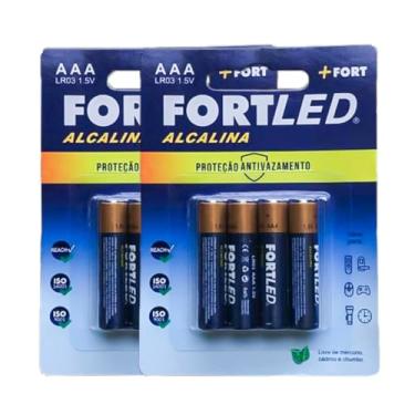 Imagem de Pilha Alcalina AAA de Alta Performance 8 Unidades - FORTLED