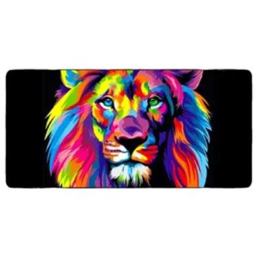 Imagem de Mousepad Grande Superficie Speed Leão Estilizado 70x30x0,3cm - Exbom