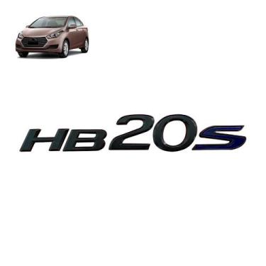 Imagem de Emblema Letreiro HB20S 2014 Em Diante Black Piano Preto - Marçon