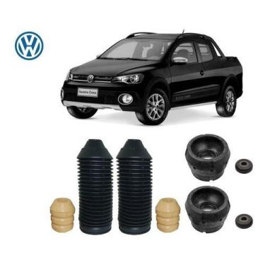 Imagem de 2 Kit Batente Coifa Coxim Rolamento Dianteiro Saveiro Cross 2008 2009 