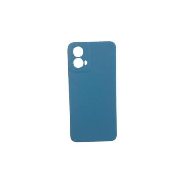 Imagem de Kit Capa Case + Película Vidro Compatível Para Moto G34 - DB, Azul-cla