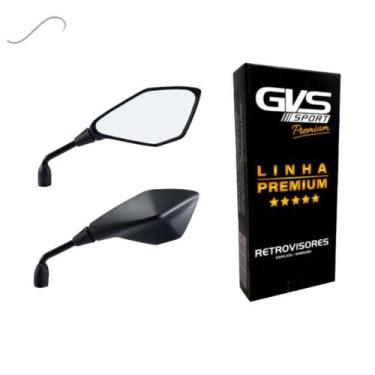 Imagem de Retrovisor GVS Kawazaki Z400 Lente Convexa Prata Rosca Honda - GVS Pre