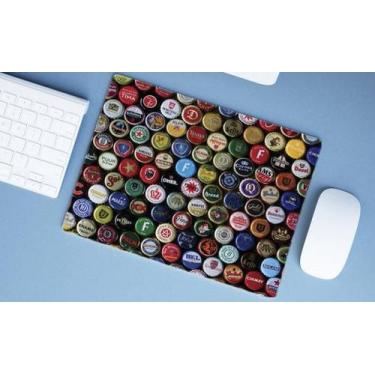 Imagem de Mouse Pad Grande, Tampinhas de Cerveja - Deluzz