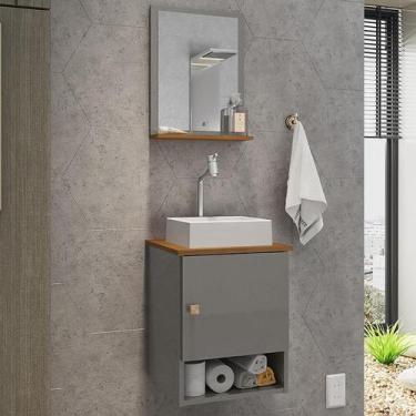 Imagem de Gabinete Banheiro Lima Cuba Tulipa Bco Torneira DL08 Val ABS - Loja Do