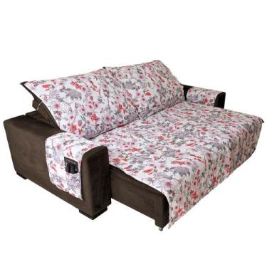 Imagem de Protetor capa de para sofá estampada king reclinável 1,80m x 2,40m com