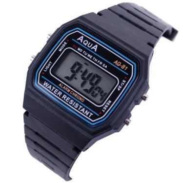 Imagem de Relógio Aqua Digital Feminino e Masculino Clássico Vintage À Prova D'a