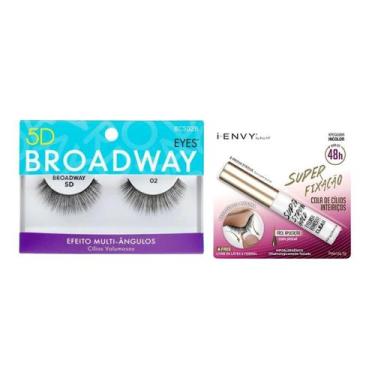 Imagem de Kit Kiss Ny Cílios 5D Broadway 02+Cola De Cílios Postiços 5G - Kiss Ne