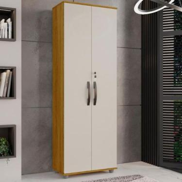 Imagem de Armário Multiuso 2 Portas Caio CHF Móveis, Cinamomo com Off White