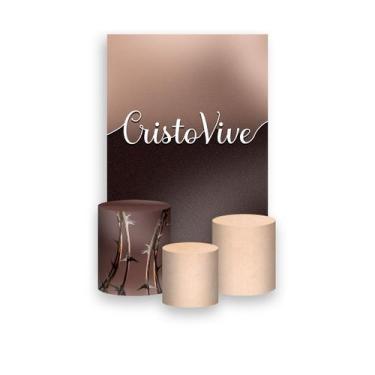 Imagem de Painel De Festa Vertical 1,50 x 2,20 + Trio De Capas Cilindro - Páscoa