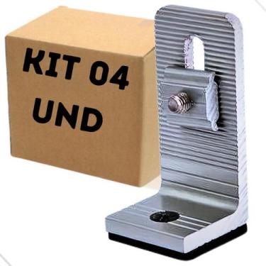 Imagem de Suporte L Conector Telha Fibrocimento - 04 Peças - GB ELETRICA