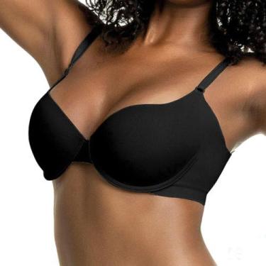 Imagem de Sutiã Push Up Zee Rucci 0301-001 Tecnológico Corte à Laser, Preto, 42