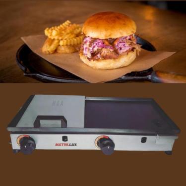 Imagem de Chapa de Lanche Reforçada 60x30 cm Premium - METALLUX