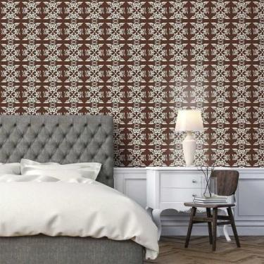 Imagem de Papel de Parede Corujas Maori - QCola, 0,60 x 3,00 metros