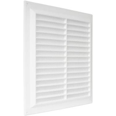Imagem de Repa Market Tampa de ventilação de retorno de plástico branco de 25 x 25 cm (tamanho externo) para parede, teto ou porta/grade de ar de retorno quadrada/tampa de ventilação HVAC/registro de teto