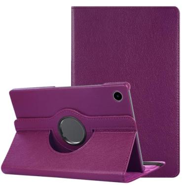 Imagem de Capa giratória para Samsung Galaxy Tab A8 10,5 polegadas 2022, suporte giratório de 360 graus, capa protetora de couro para tablet Galaxy Tab A8 de 10,5 polegadas, versão 2022 (modelo SM-X200/X205),