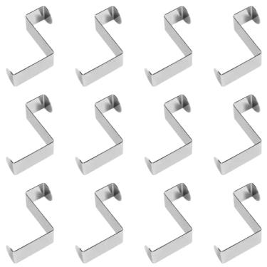 Imagem de Murtenze 12 ganchos sobre a porta, ganchos traseiros da porta Z ganchos para pendurar roupas, casacos, chapéus, toalhas, guarda-chuvas e muito mais, serve nas larguras de porta de 5 cm e 2,5 cm, prata
