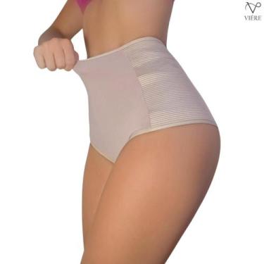 Imagem de Kit 2 Calcinha Cintura Alta Modeladora Redutora Culote Viére, XG, Choc