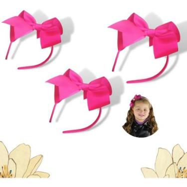Imagem de Laços De Cabelo Infantil Tiara Rosa Atacado 10 Uni Revenda - Bimport