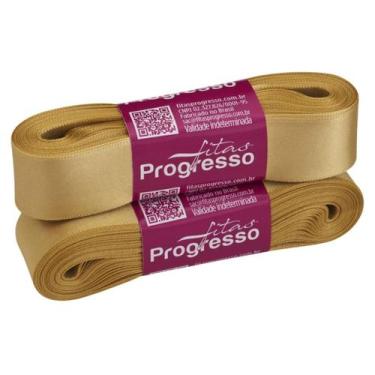 Imagem de FITA DE CETIM SIMPLES CF005 22MMx10M PROGRESSO, COR 228 OURO