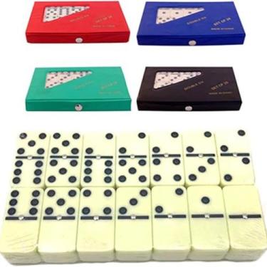 Imagem de Dominó Profissional De Osso - Estojo Com 28 Peças Dominó - Elite