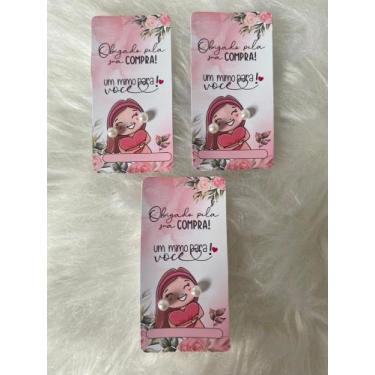 Imagem de 70 card com brinco obrigado pela compra mimo para cliente, empresas, e